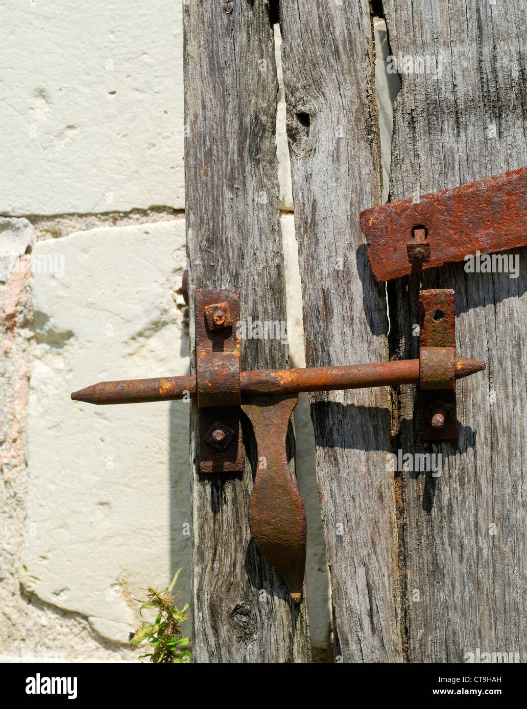 Old door latch France Stock Photo Alamy