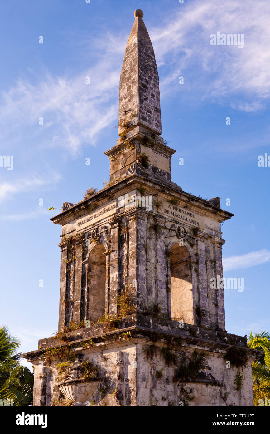 Magellan shrine is a memorial tower erected in honor of the Portuguese explorer Ferdinand Magellan. Lapu-Lapu City, Philippines Stock Photo