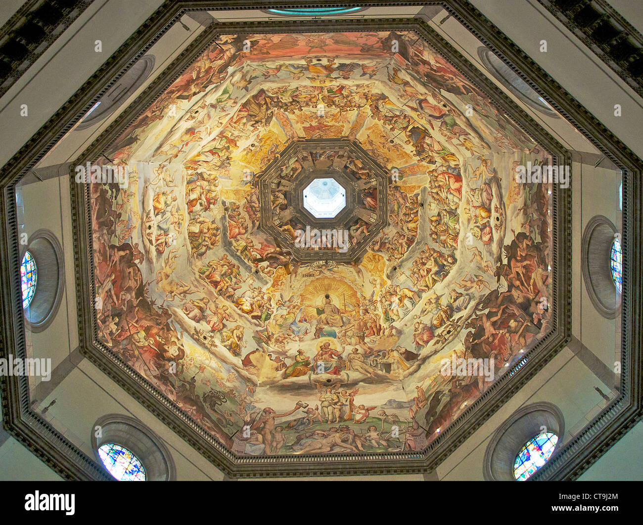 Giorgio Vasari frescoes interior dome Duomo Florence Italy Stock Photo