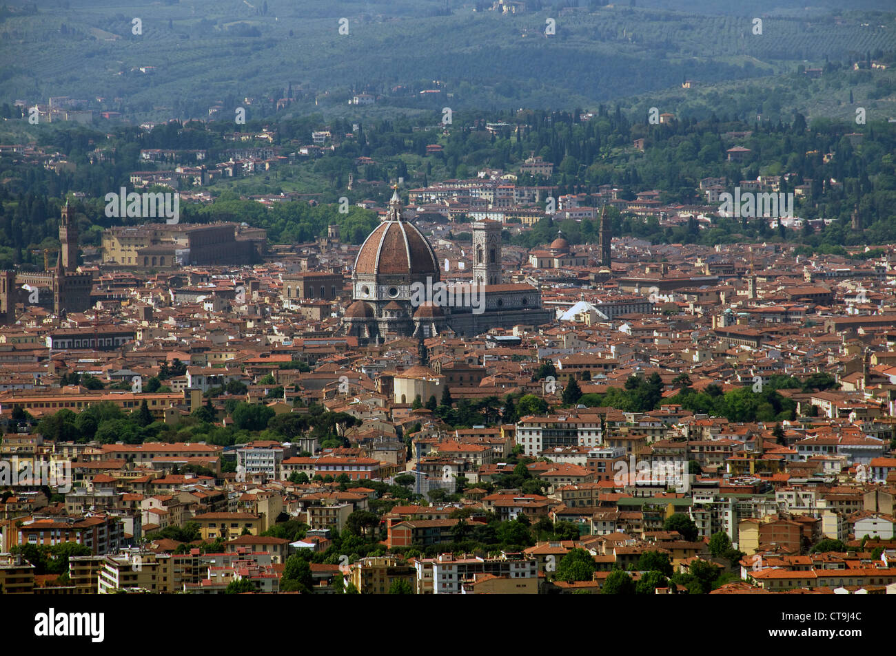 Panoramic view of Florence from Fiesole Italy Stock Photo - Alamy