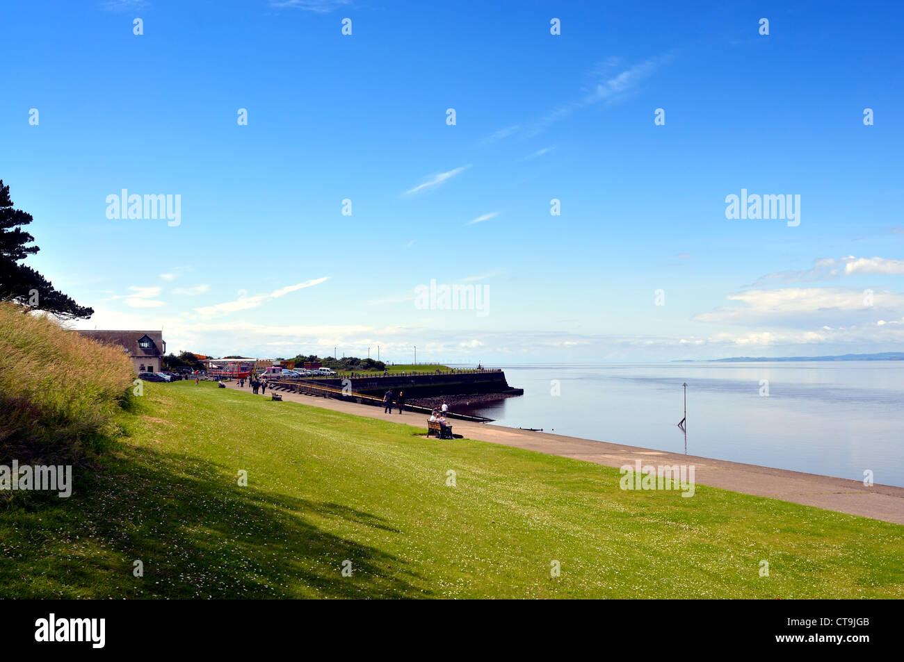 A day in Silloth with the Scottish coast and hills in the background