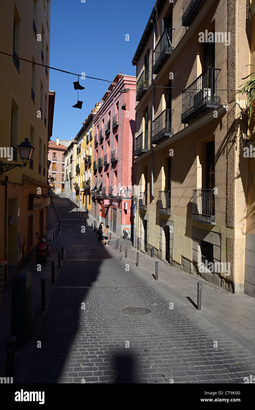 madrid street spain Stock Photo