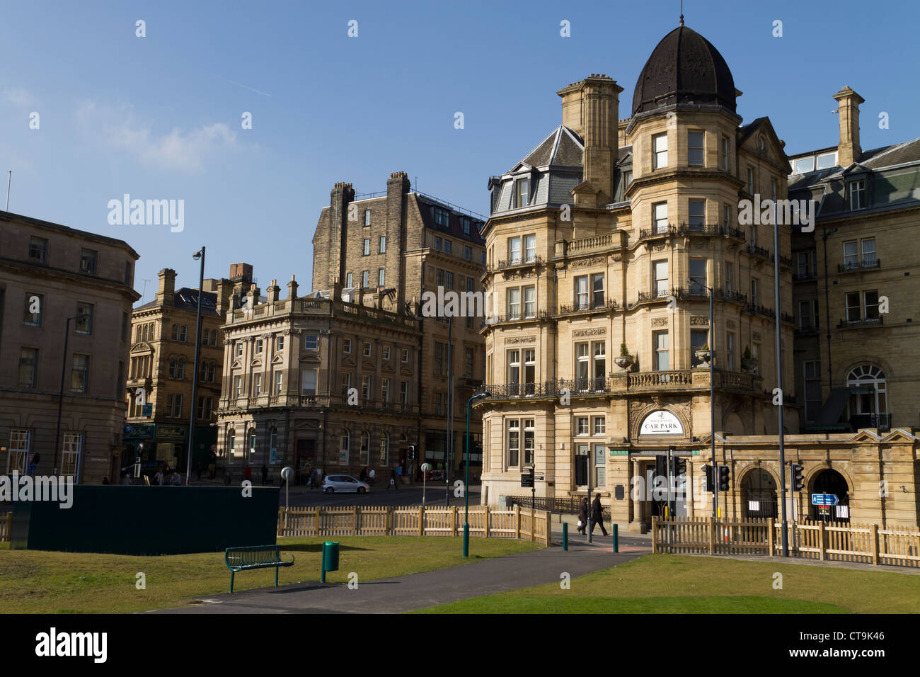 The Midland Hotel is a 90-bedroom three-star Victorian hotel in Bradford City Centre. Stock Photo