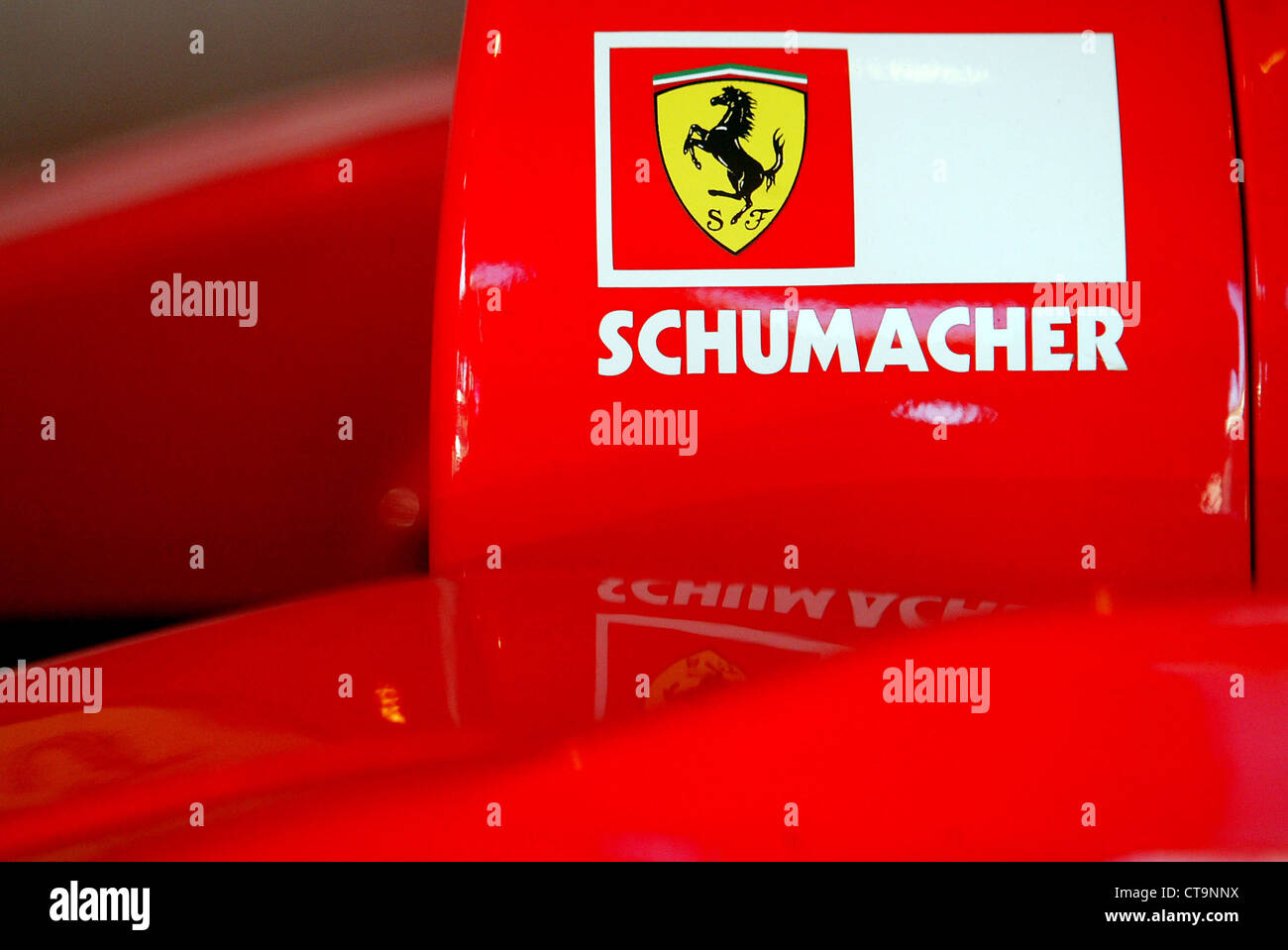 Detail of M. Schumacher Ferrari 2002 season Stock Photo