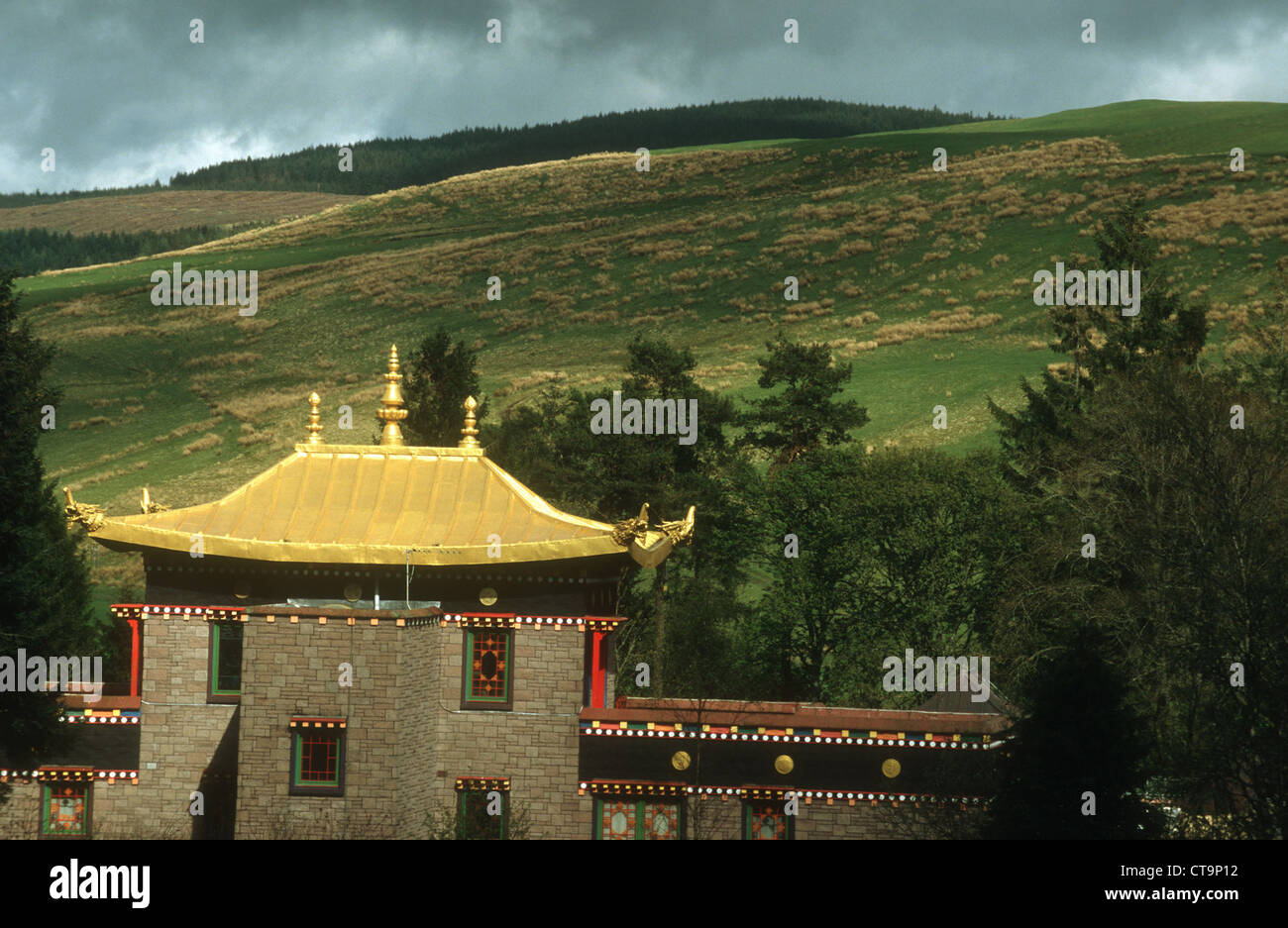 The Kagyu Samye Ling Monastery in Scotland Temple Stock Photo