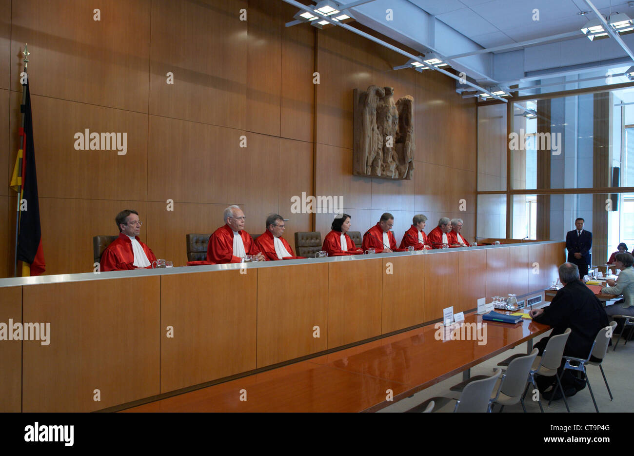 Karlsruhe, the federal judge in the judge's bench Stock Photo