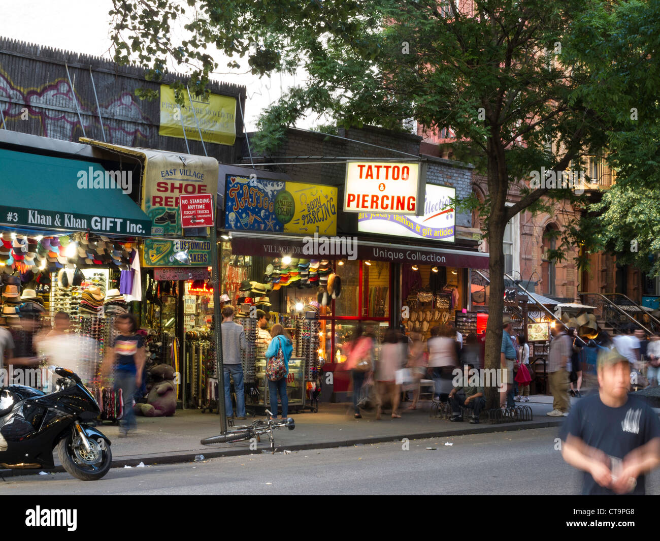 Street Scene, St Mark's Place, NYC Stock Photo