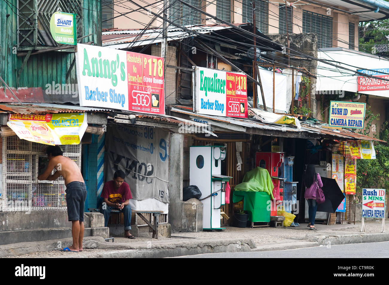 Street scene, Parian, Cebu City, Philippines Stock Photo