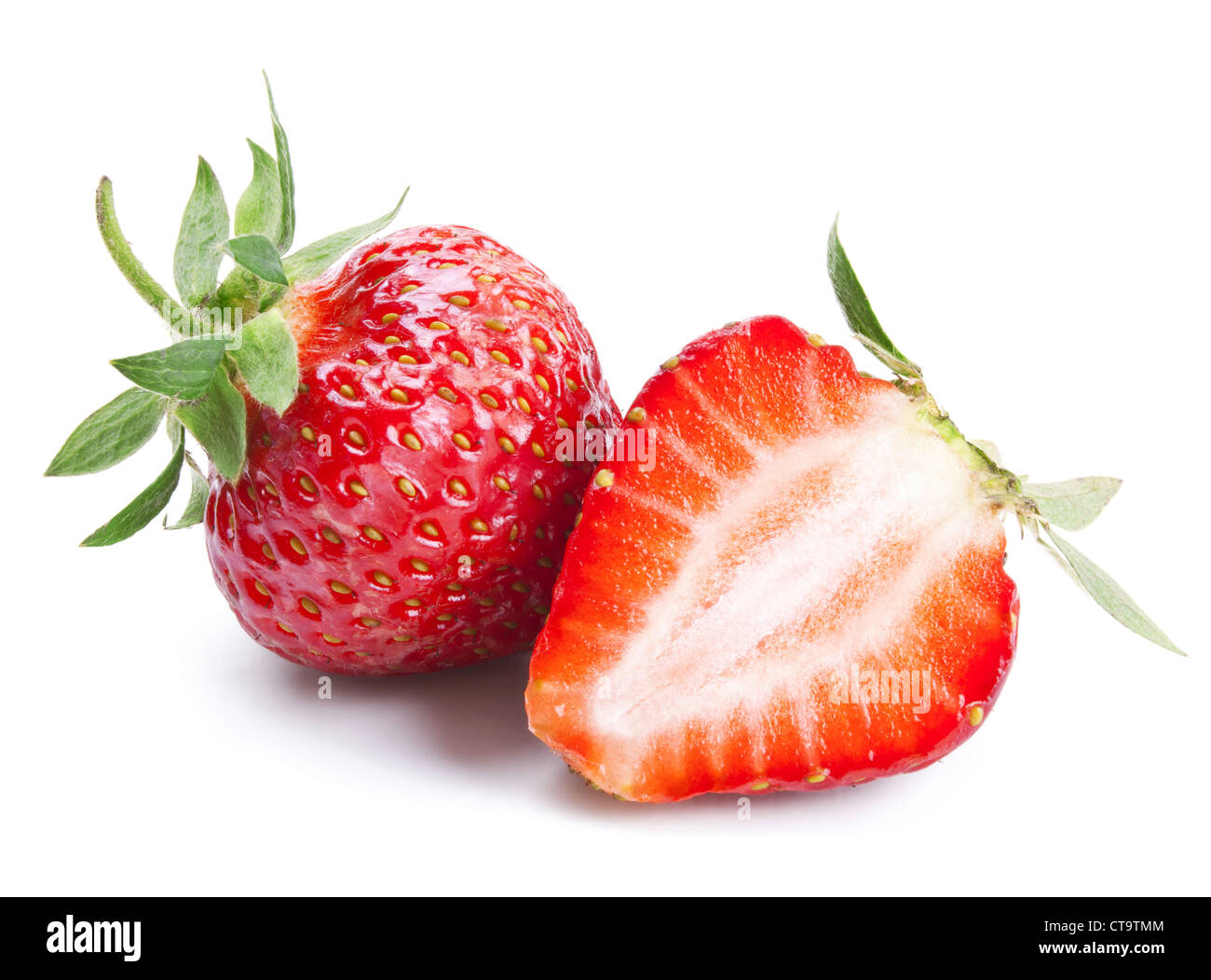 Strawberries isolated on white background Stock Photo - Alamy