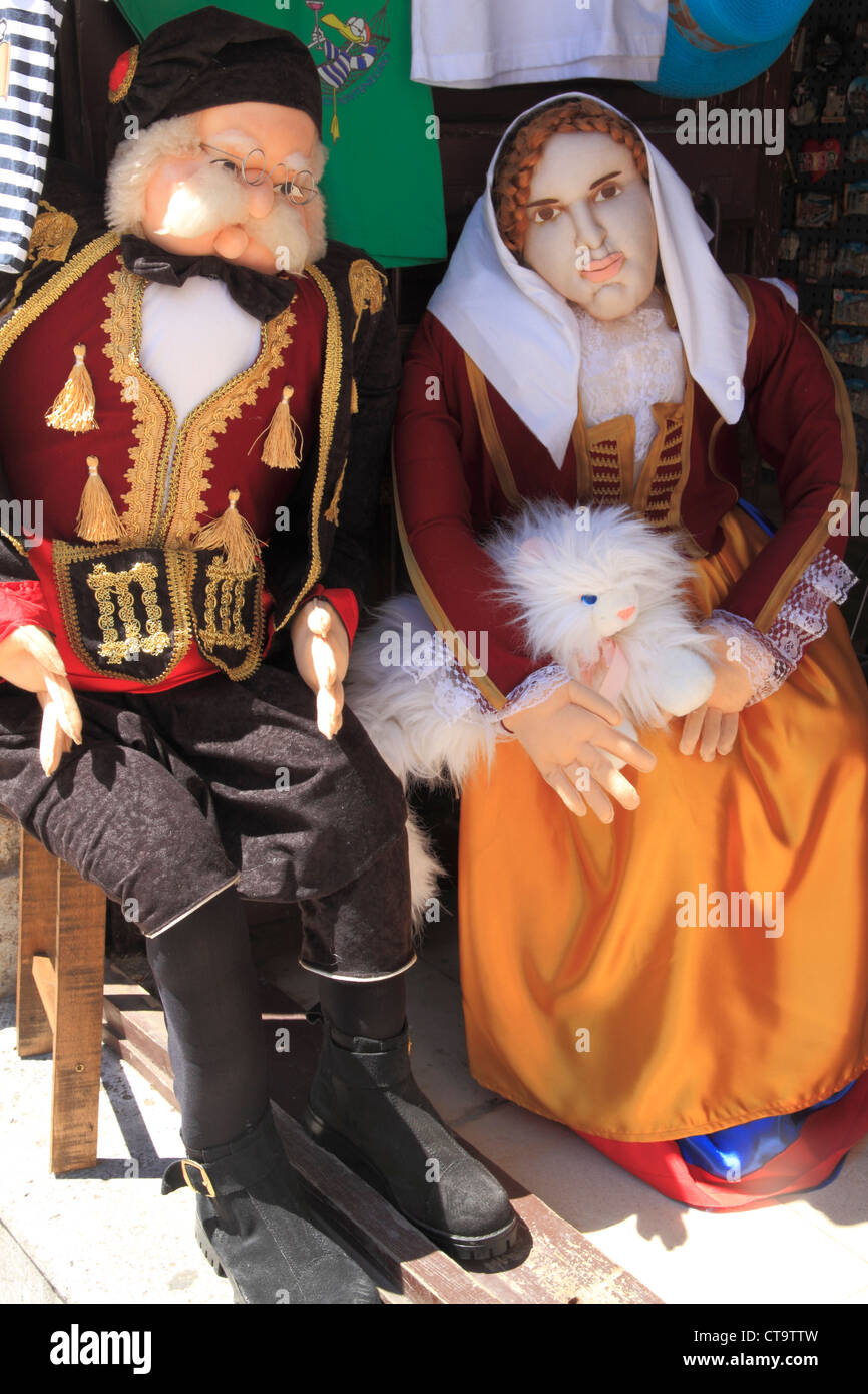 Montenegro Kotor dolls in national dress Stock Photo