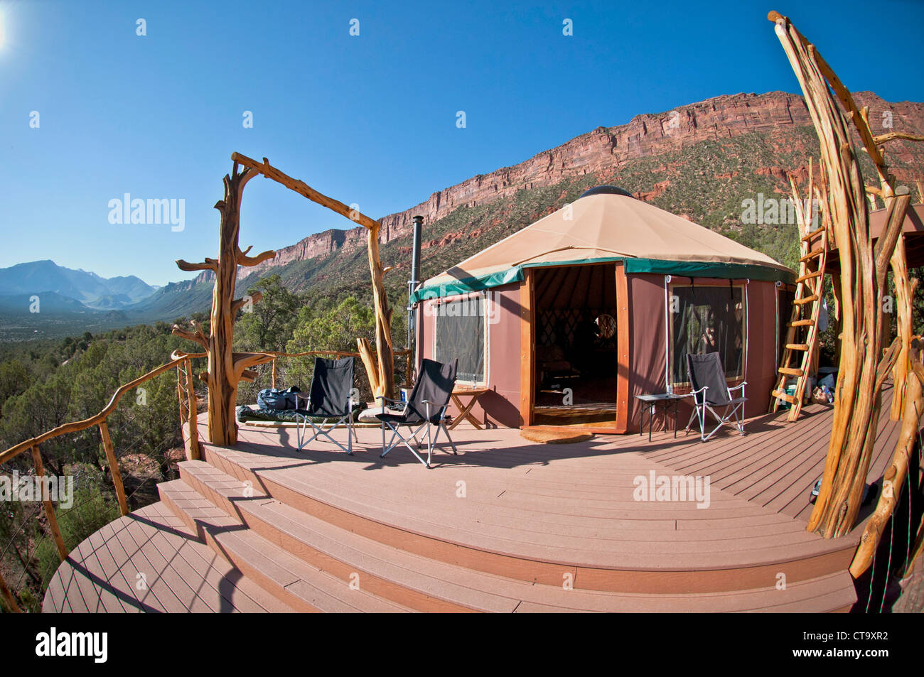 Yurt in Castle Valley, Moab, Utah, USA Stock Photo