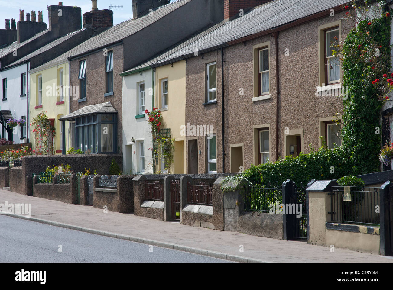 Terraced houses on Market Street, DaltoninFurness, Cumbria, England