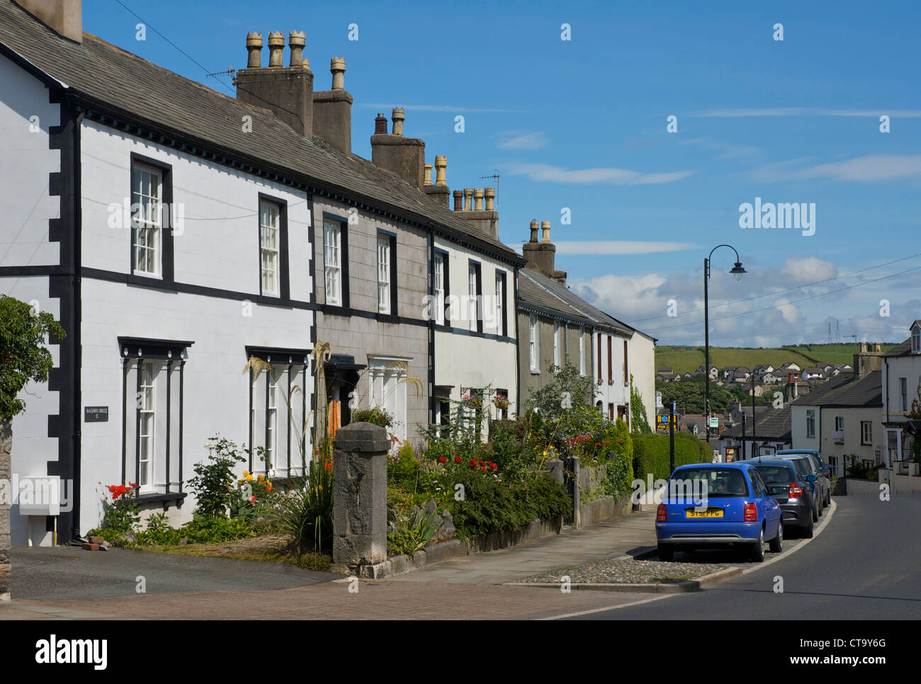 Terraced houses on Market Street, DaltoninFurness, Cumbria, England
