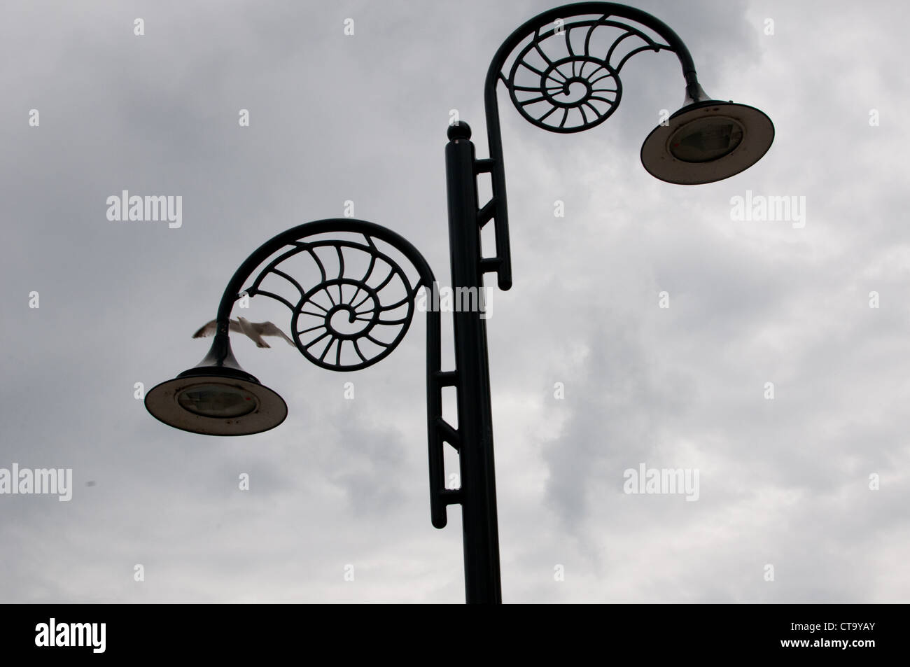 lamp Lyme Regis Dorset Stock Photo