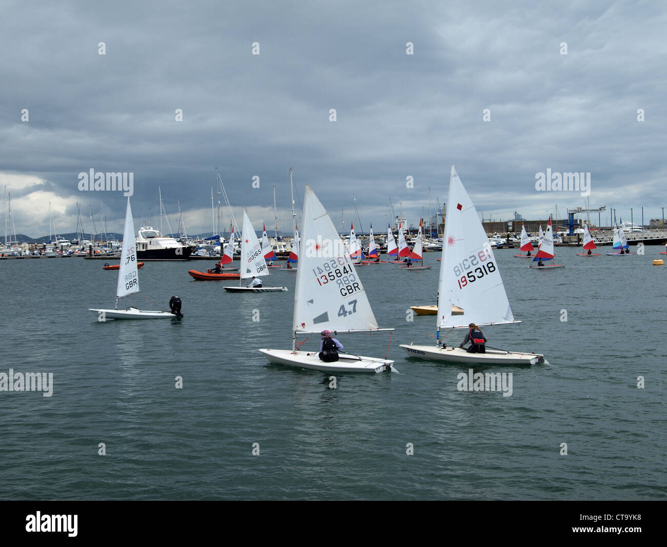 National Schools Sailing Association Regatta, Weymouth and Portland National Sailing Academy July 2012 Stock Photo