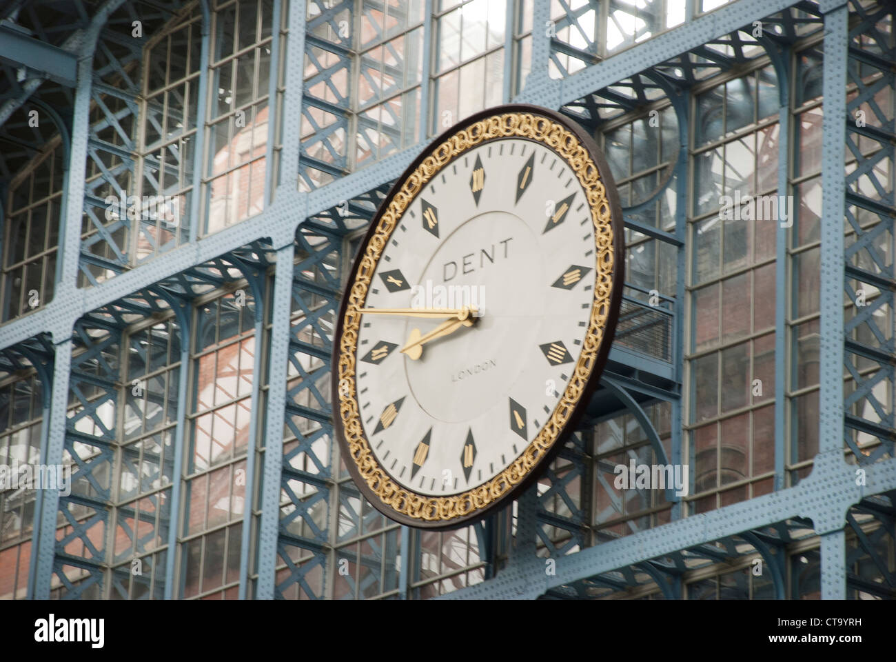 Clock at St Pancras International Station, London, United Kingdom Stock Photo
