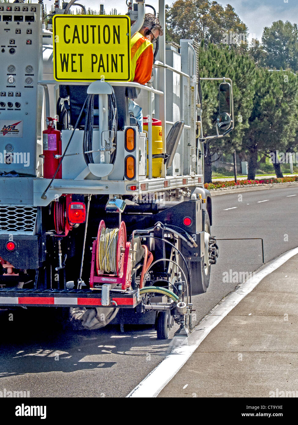 Line painting trucks High Resolution Stock Photography and Images - Alamy