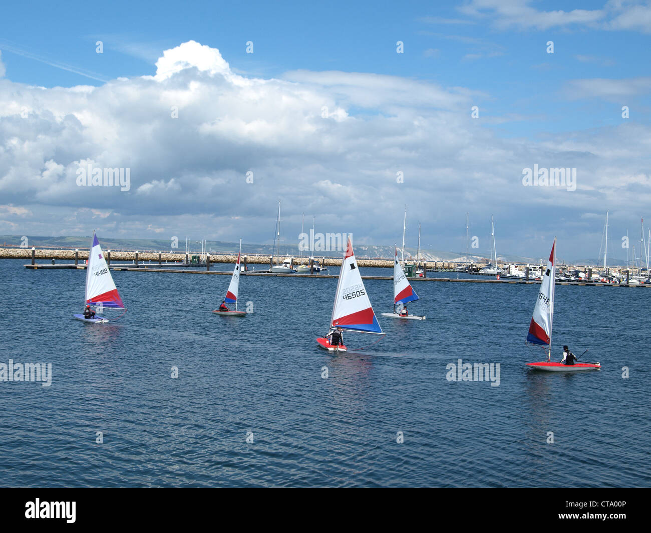 National Schools Sailing Association Regatta, Weymouth and Portland National Sailing Academy, July 2012 Stock Photo