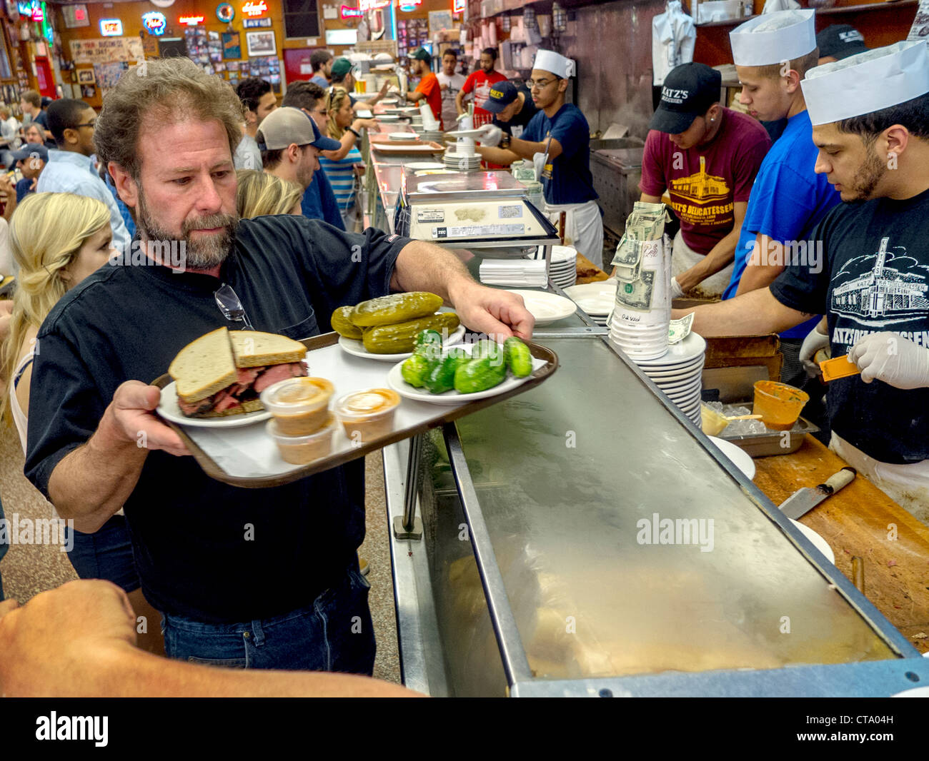 Customcut meat sandwiches are sold at the famous Katz's Delicatessen