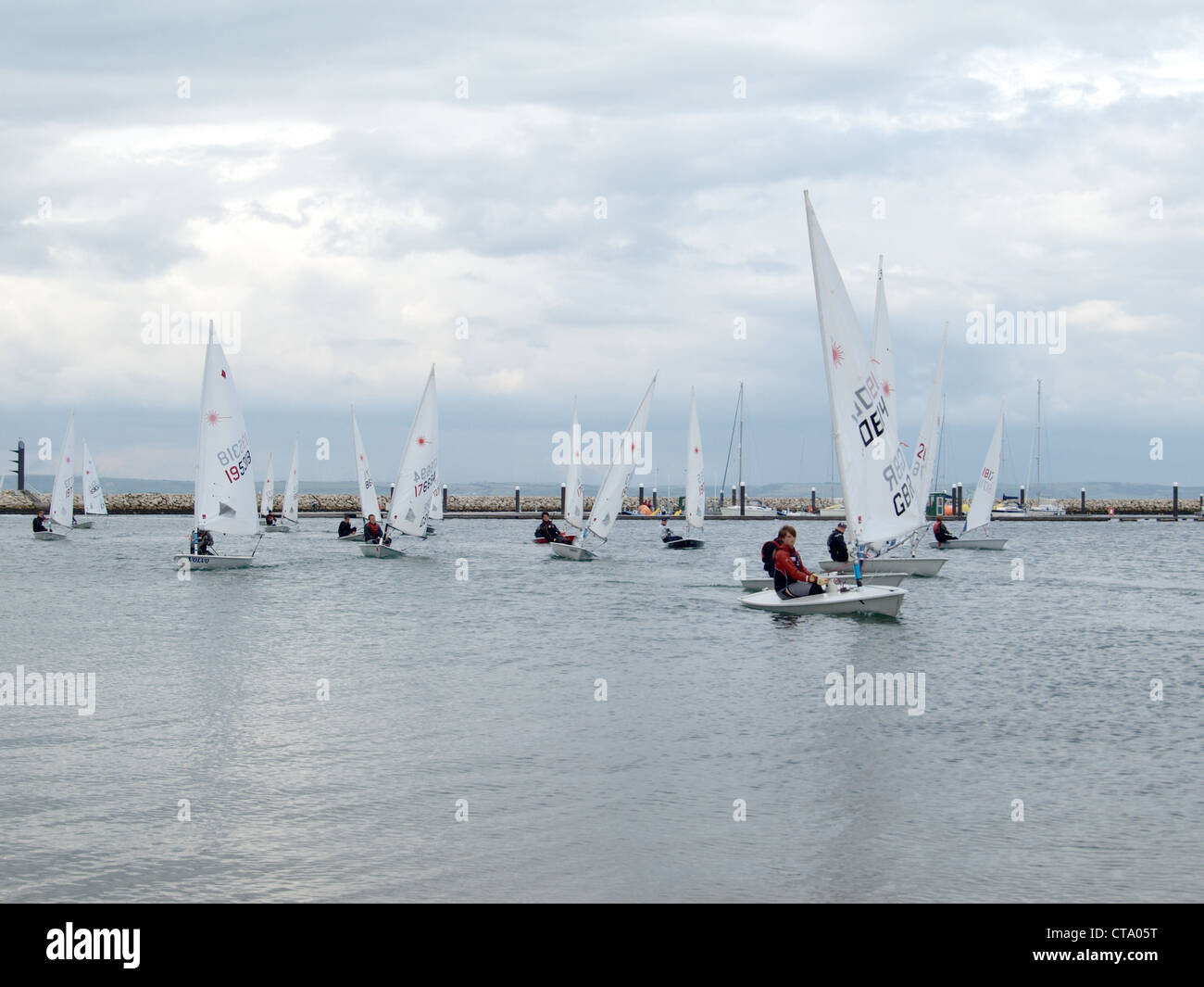 National Schools Sailing Association Regatta, Weymouth and Portland National Sailing Academy, July 2012 Stock Photo