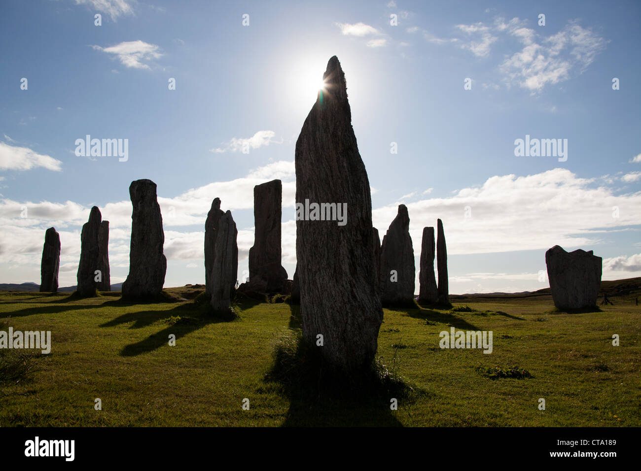 Isle of Lewis, Scotland. The Calanais Standing Stones on the west coast of Lewis near the village of Calanais. Stock Photo