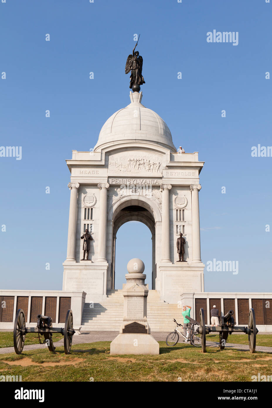 Pennsylvania monument - Gettysburg, Pennsylvania USA Stock Photo