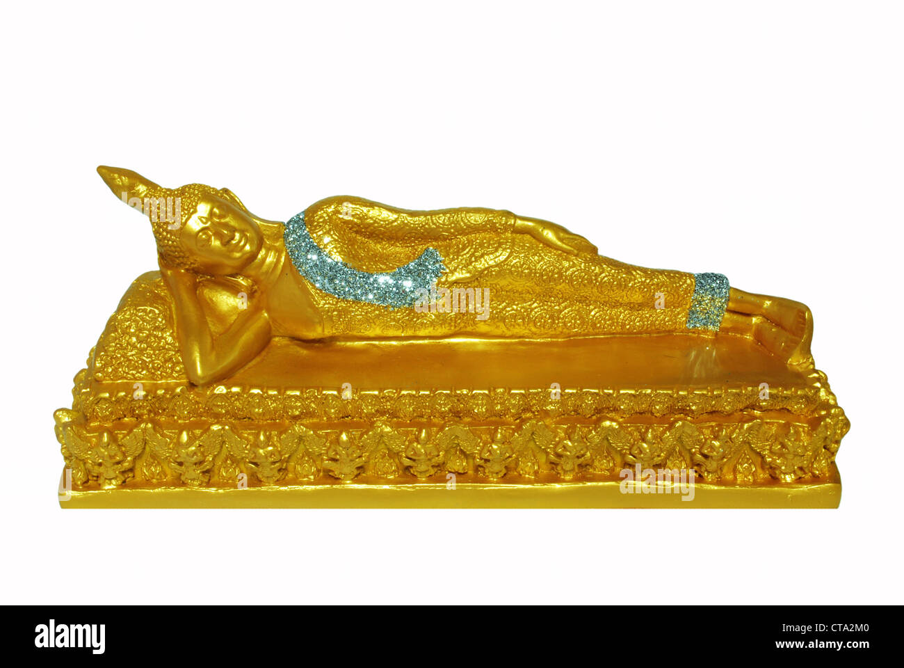 Statue of a gold Buddha Stock Photo