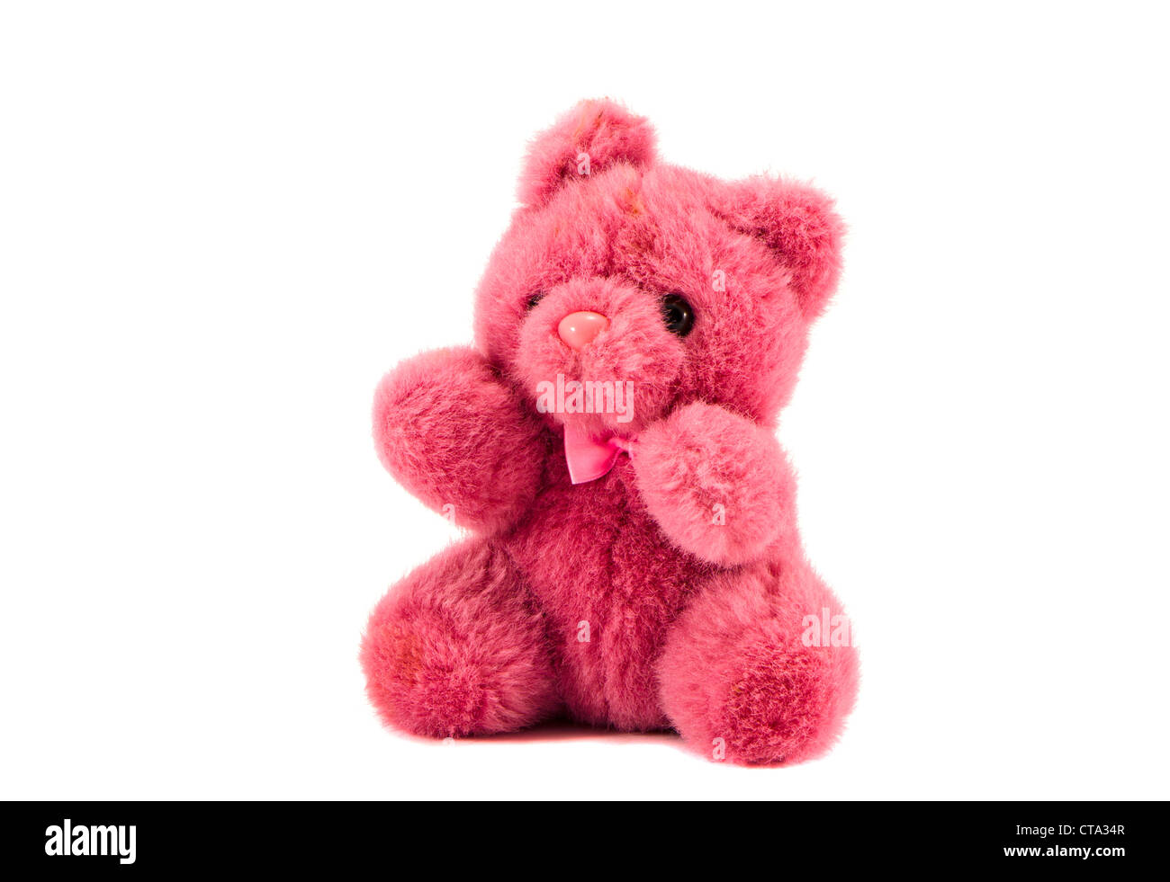 isolated on white background old teddy bear toy Stock Photo - Alamy