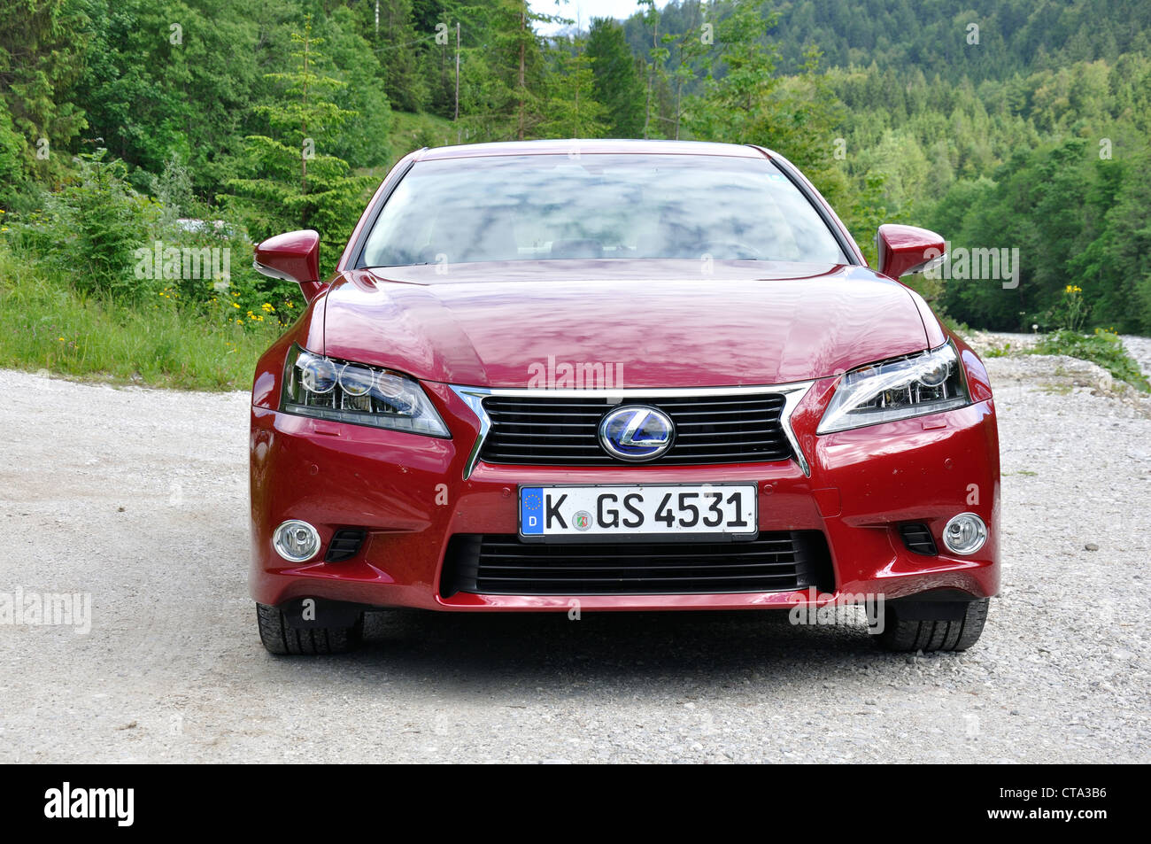 Lexus GS - MY 2012 - Premium Japanese higher class sedan, segment E (segment executive) - at a river Stock Photo