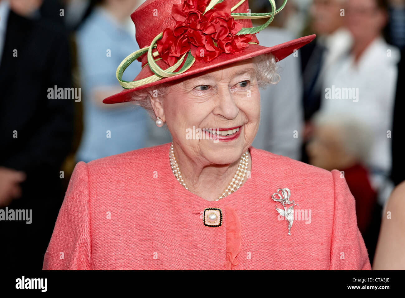 Her Majesty Queen Elizabeth II pictured during her Diamond Jubilee tour in Birmingham, England July 2012. Stock Photo