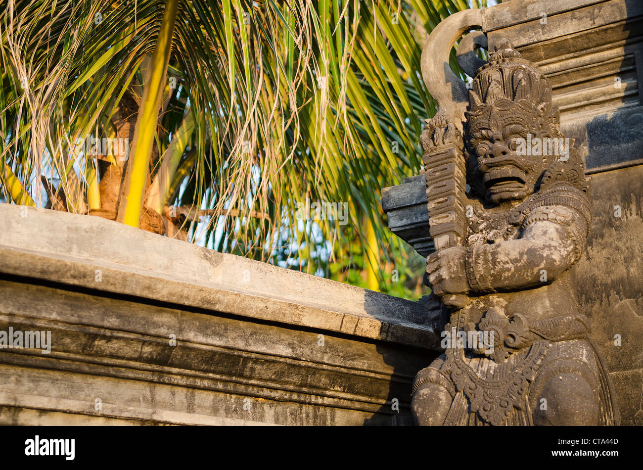 religious sculpture in tanah lot temple bali indonesia Stock Photo