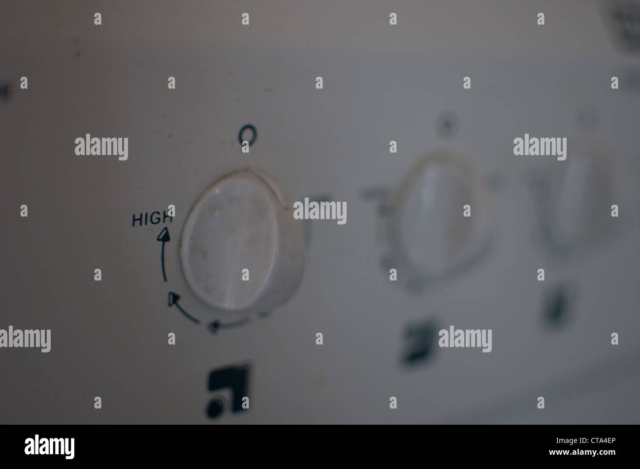 cooker hob temperature dials Stock Photo Alamy