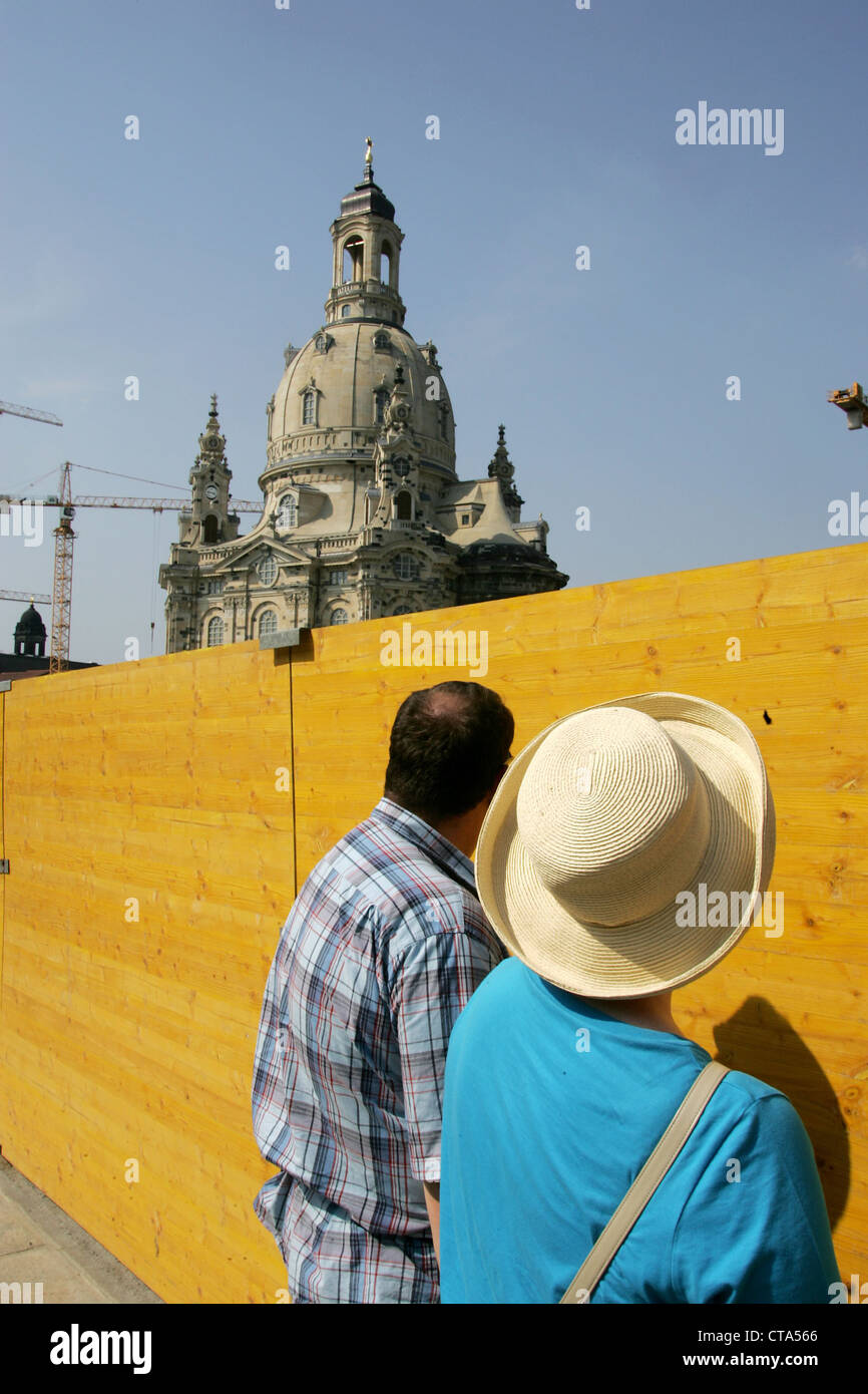 View of the Frauenkirche in Dresden Stock Photo