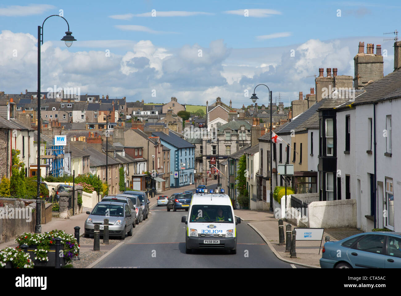 Police car on Market Street, DaltoninFurness, Cumbria, England UK Stock Photo Alamy