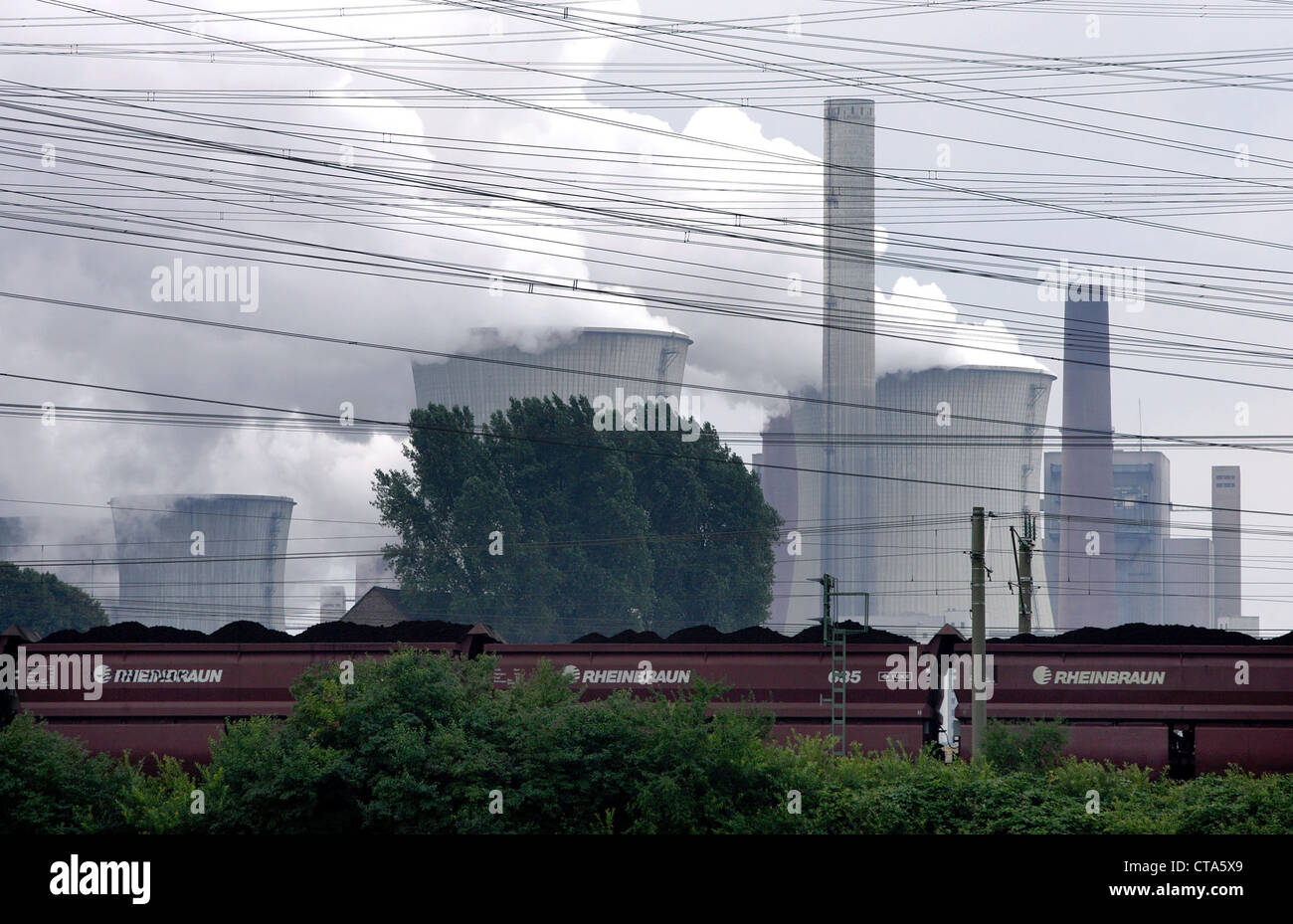 RWE Neurath power plant in Grevenbroich Stock Photo