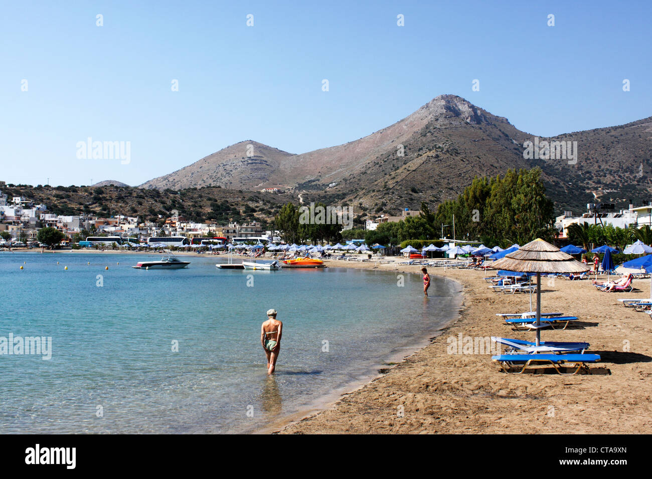 Elounda beach crete hi-res stock photography and images - Alamy