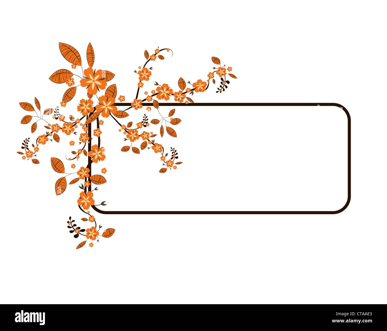 abstract floral frame vector illustration Stock Photo - Alamy