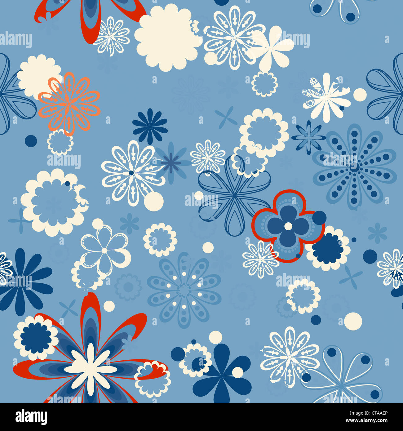 abstract seamless floral background vector illustration Stock Photo - Alamy