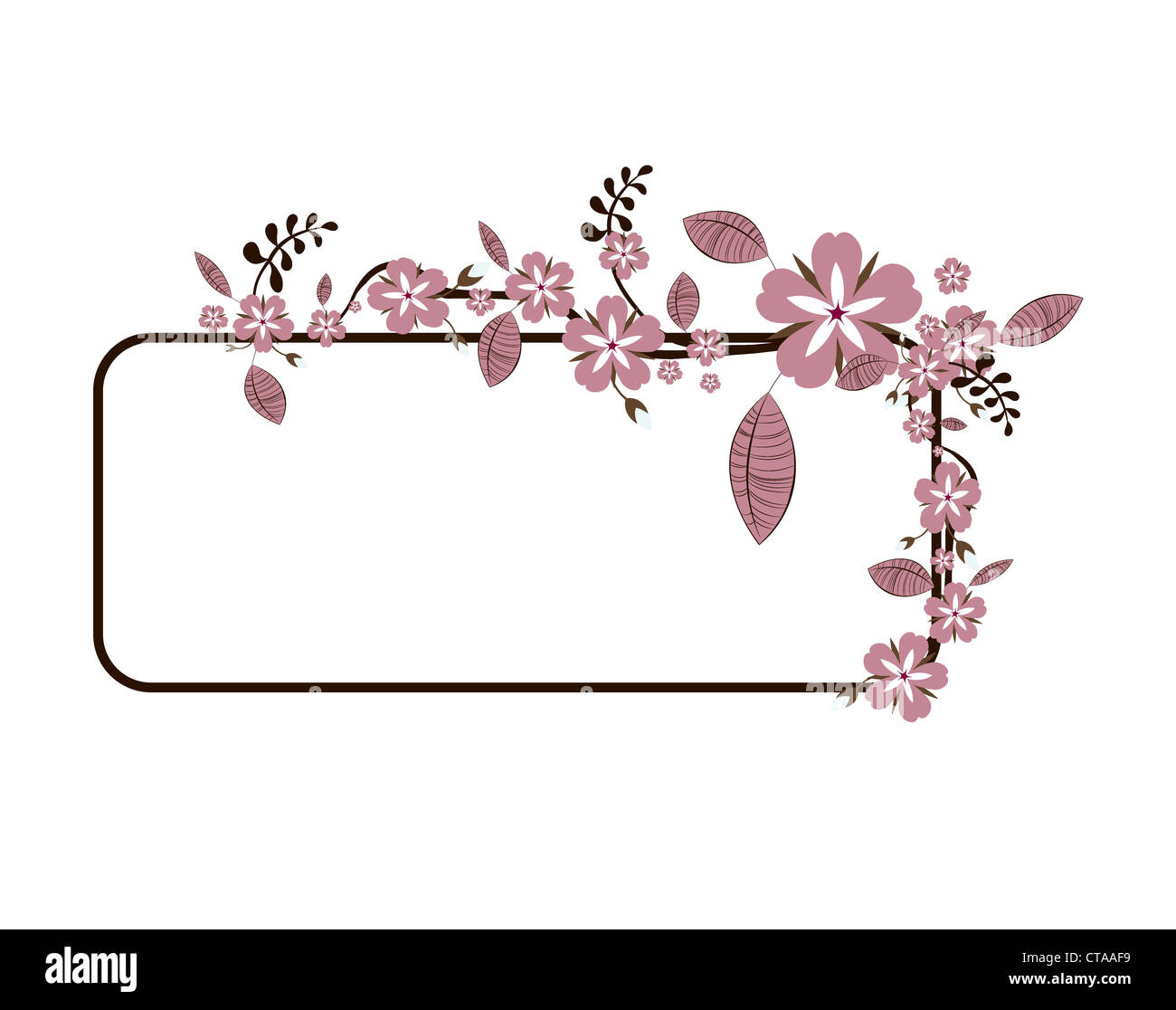 abstract floral frame vector illustration Stock Photo - Alamy