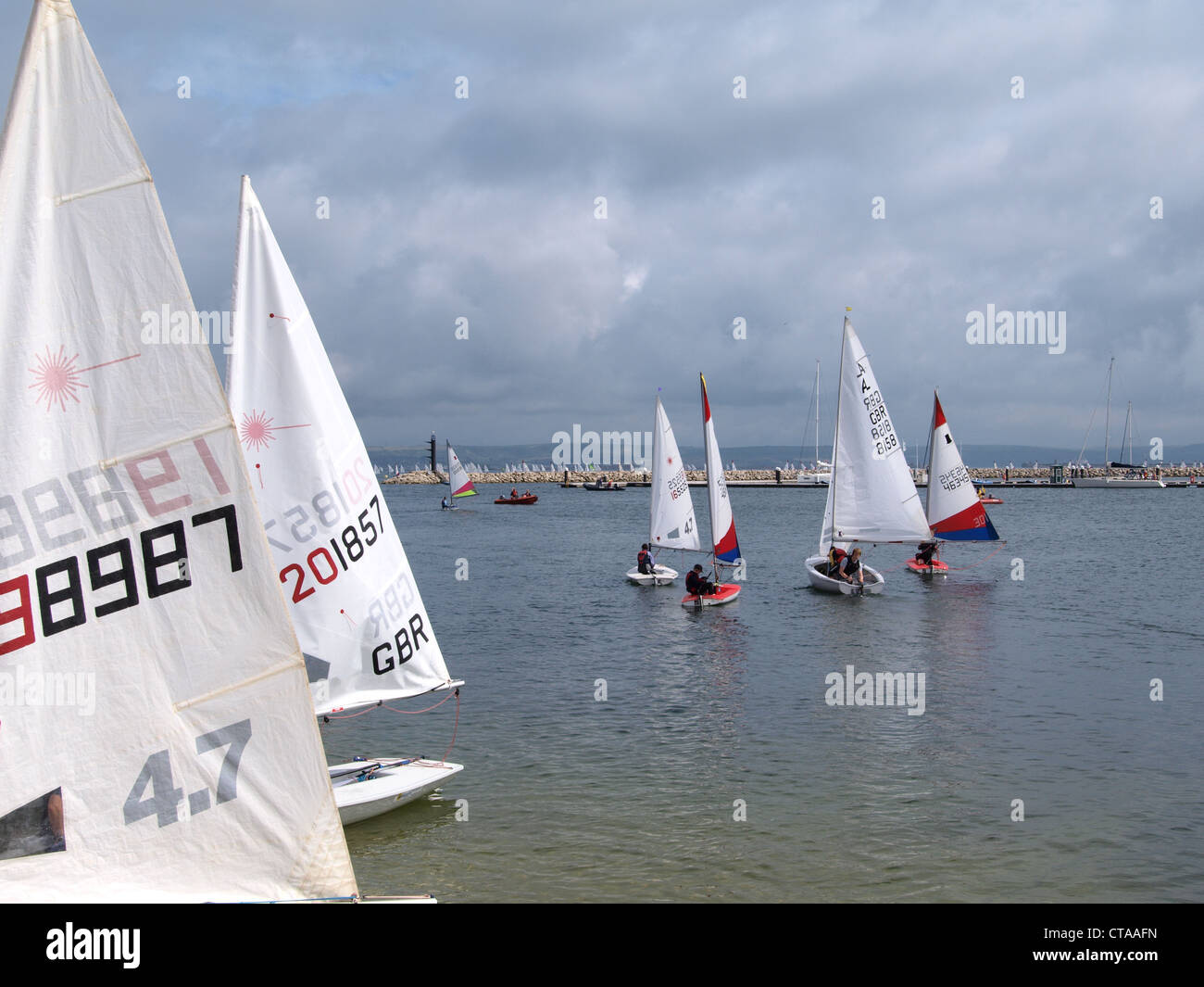 National Schools Sailing Association Regatta, Weymouth and Portland National Sailing Academy July 2012 Stock Photo