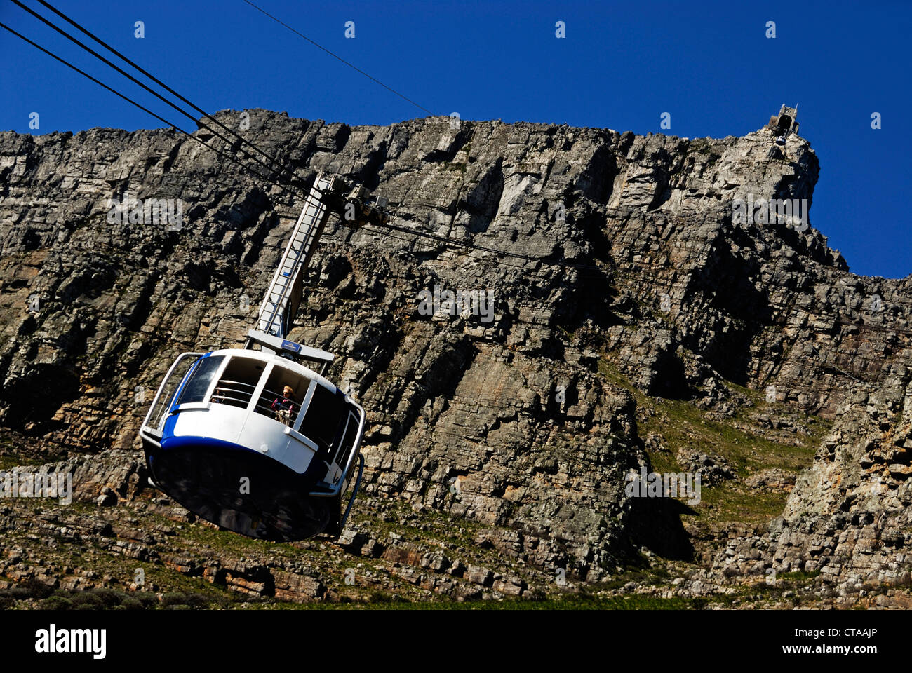 Cable car, Table Mountain, Cape Town, Western Cape Province, South Africa Stock Photo