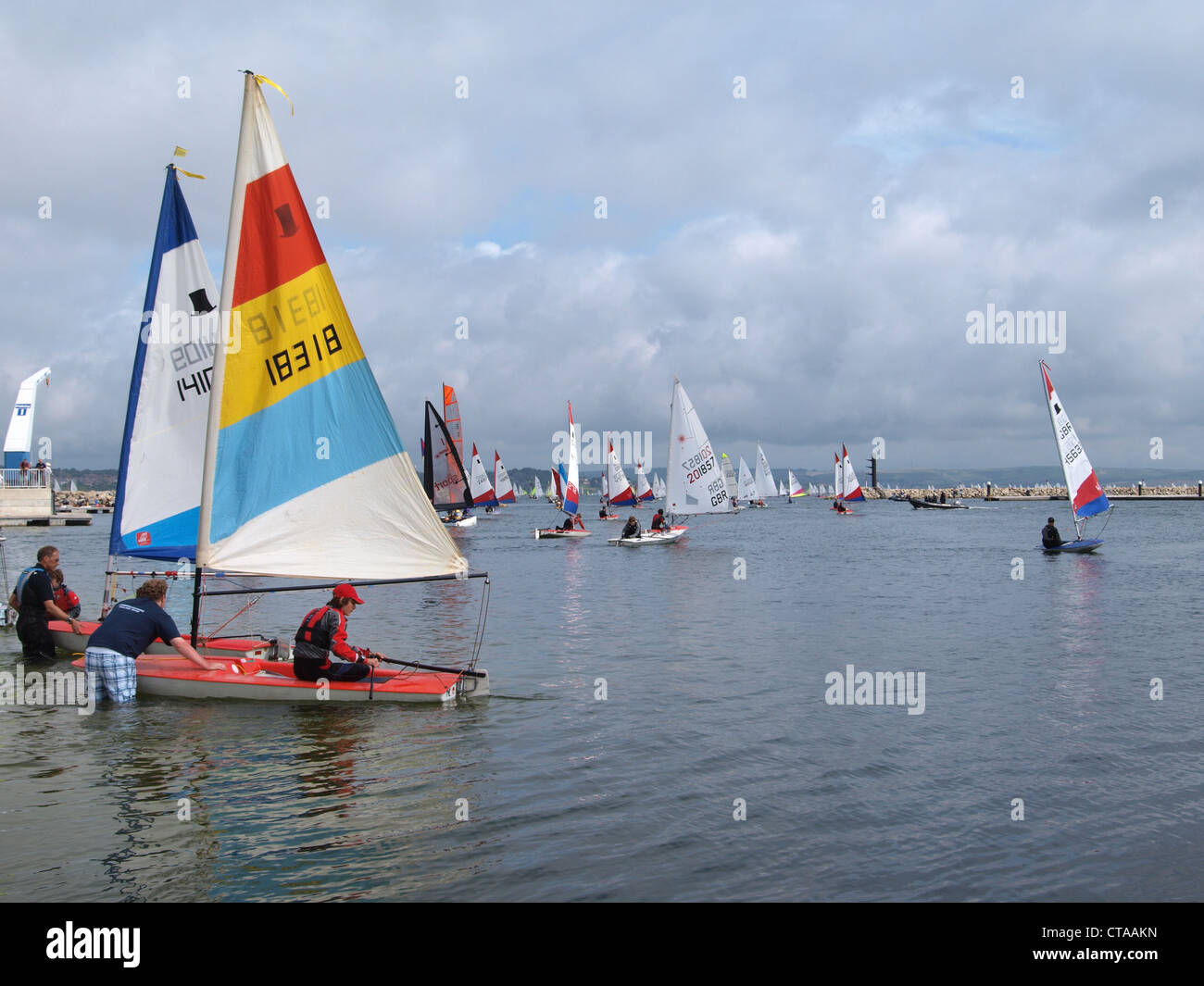 National Schools Sailing Association Regatta, Weymouth and Portland National Sailing Academy, July 2012 Stock Photo