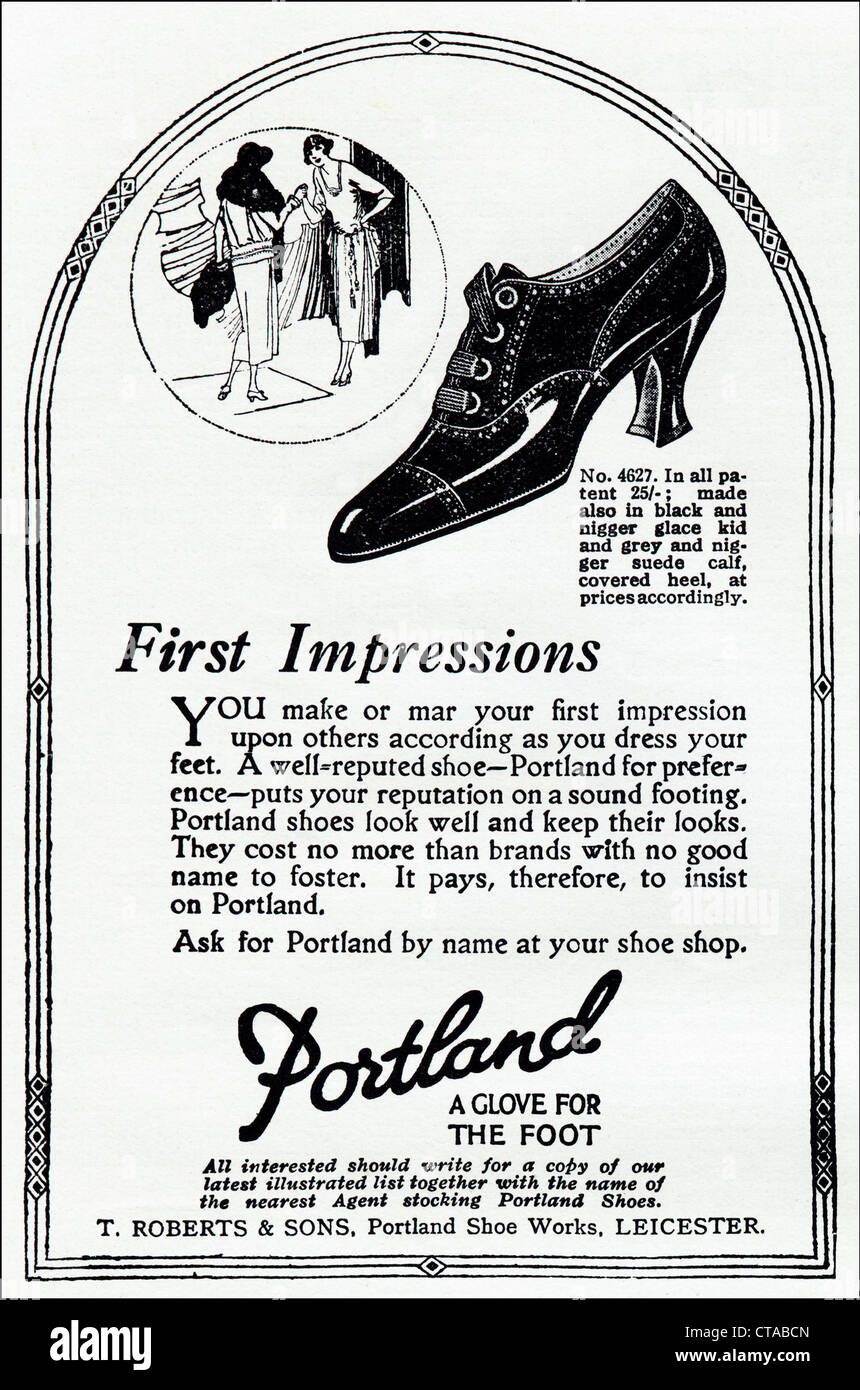 Original 1920s vintage print advertisement  from English  