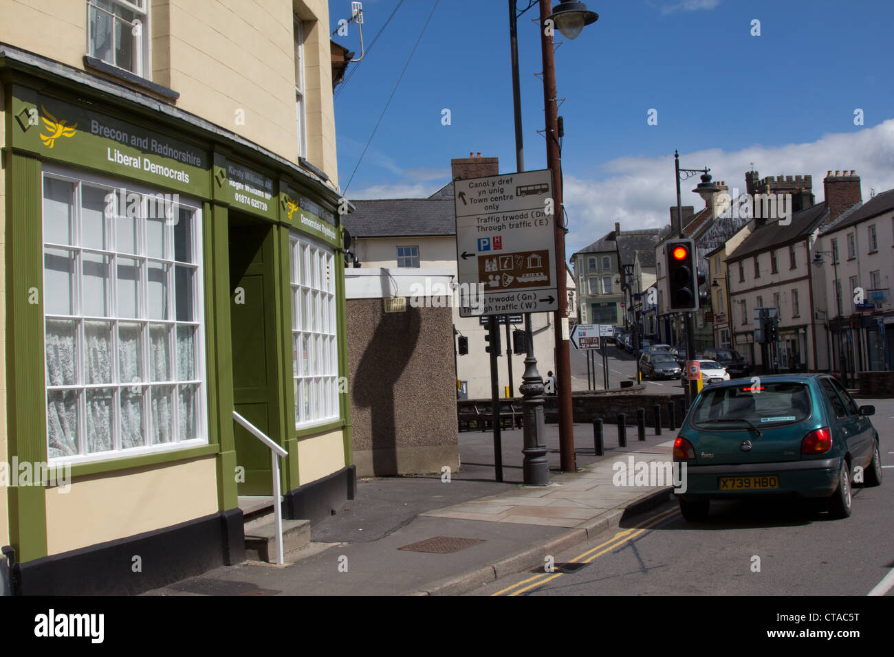 Liberal Democrat offices in the centre of Brecon, Powys, Wales, UK. Kirsty Willaims AM, Roger Williams MP Stock Photo
