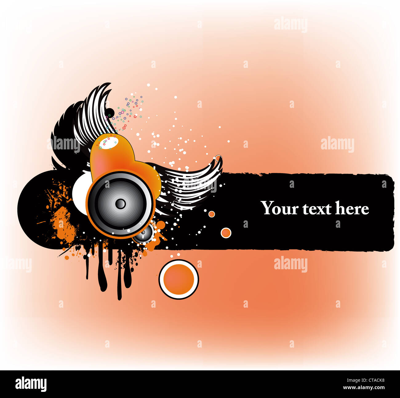 vector concert poster with speakers Stock Photo - Alamy