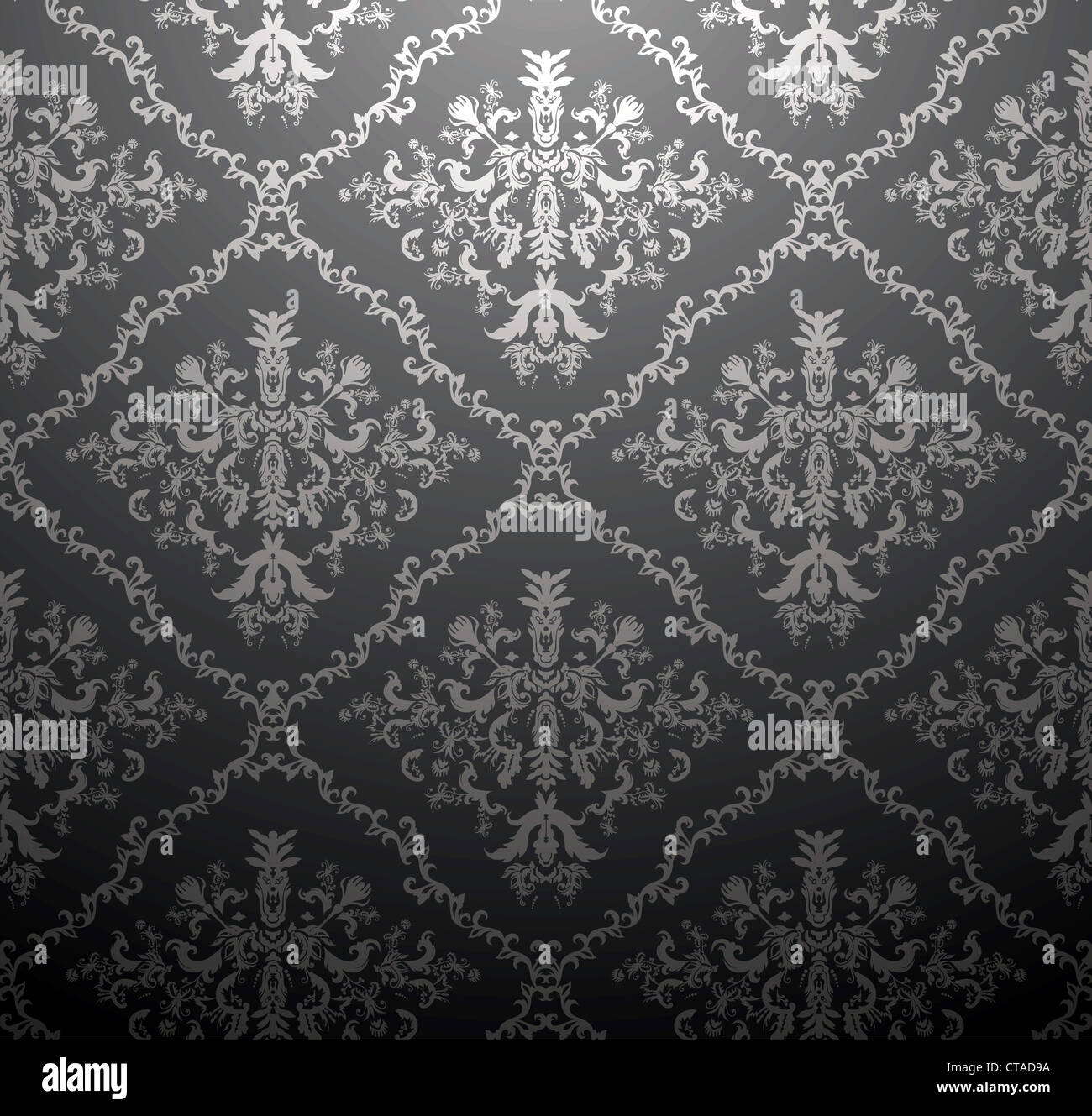 damask seamless pattern vector illustration Stock Photo - Alamy
