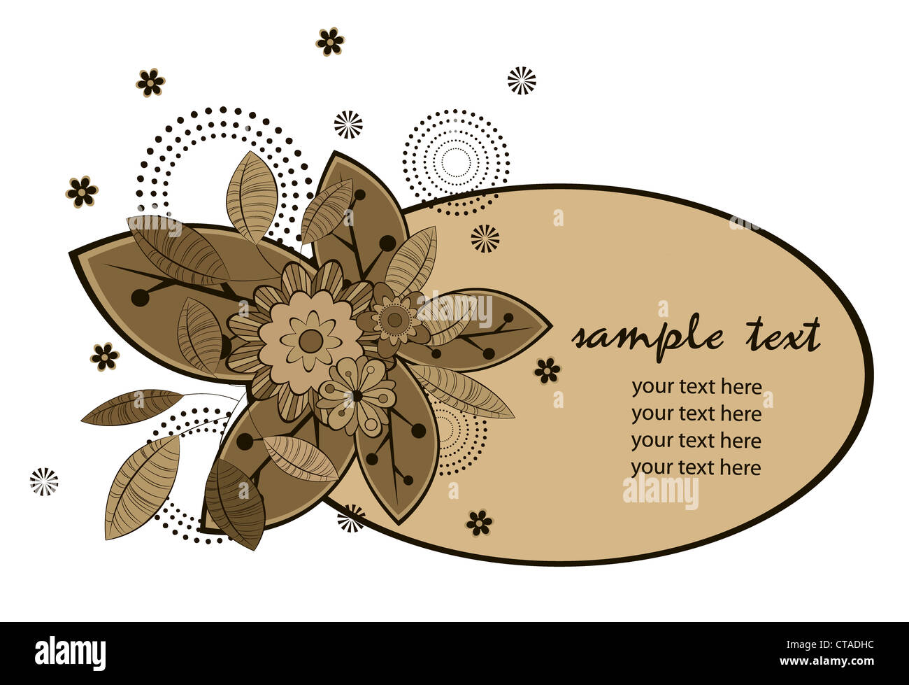 abstract floral frame vector illustration Stock Photo - Alamy
