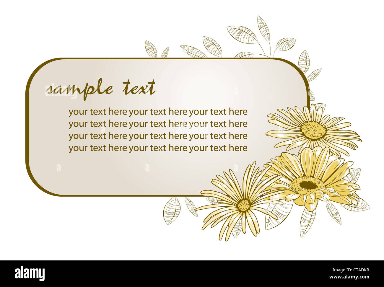abstract floral frame vector illustration Stock Photo - Alamy