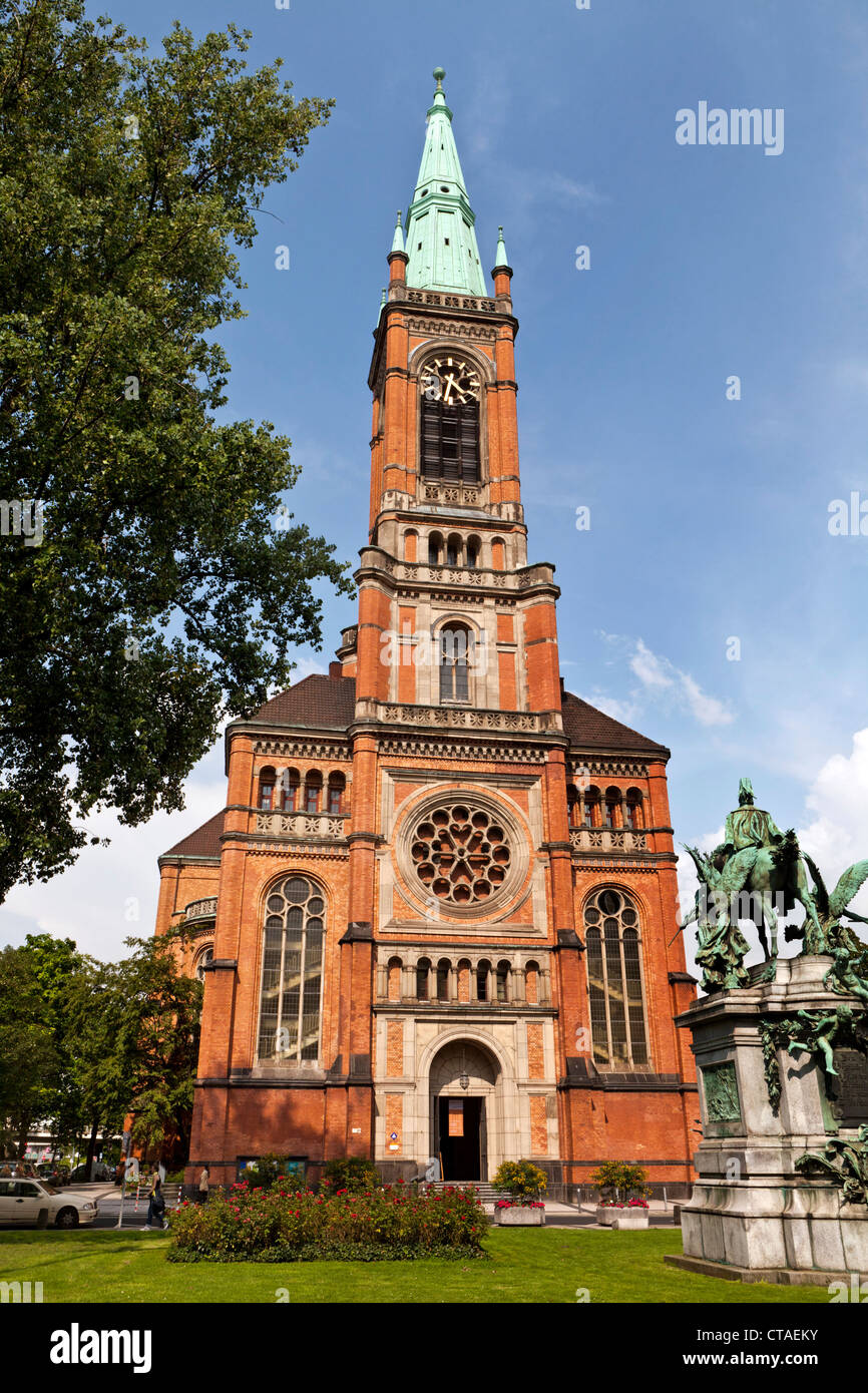 Johannes church on Martin-Luther-Platz, Stadtmitte, Duesseldorf, Germany, Europe Stock Photo