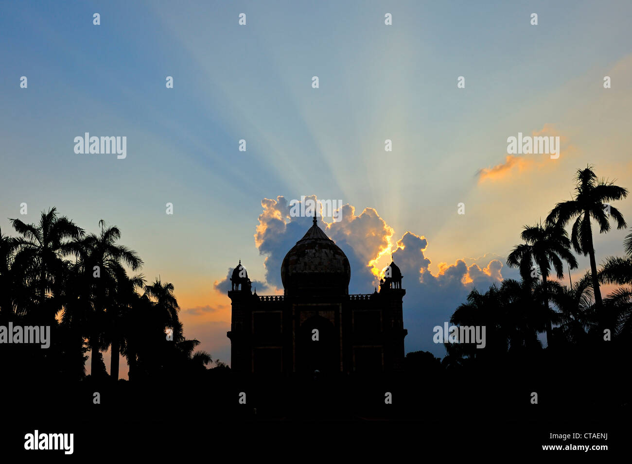 Evening mood, Safdarjang tomb, Safdarjang´s Tomb, New Delhi, Delhi, India Stock Photo